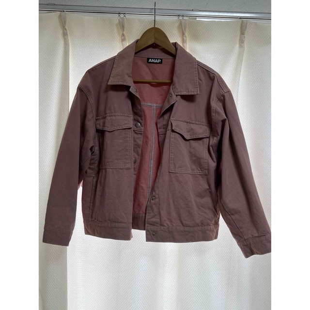 ANAP(アナップ)のピンクのジャケット レディースのジャケット/アウター(ノーカラージャケット)の商品写真