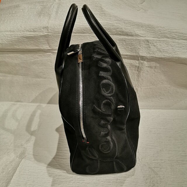 クリスチャンルブタン　2wayバッグ　黒　スウェード　マリージェーン　ロゴ　鞄