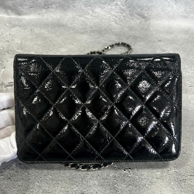 CHANEL  シャネル  マトラッセ  チェーンウォレット  ブラック