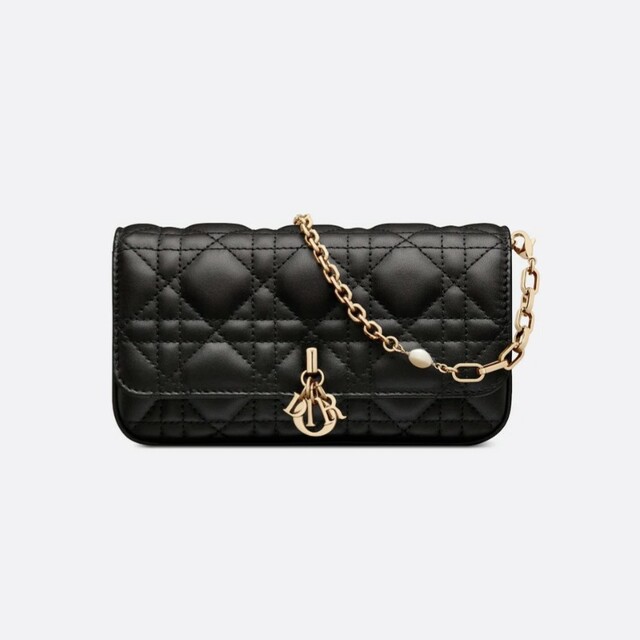 【新品未使用】LADY DIOR フォンポーチ チェーンウォレット