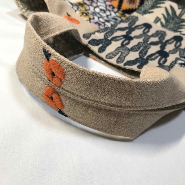u)ミナペルホネン☆ハンドメイド パッチバッグ(green×orange系) 3