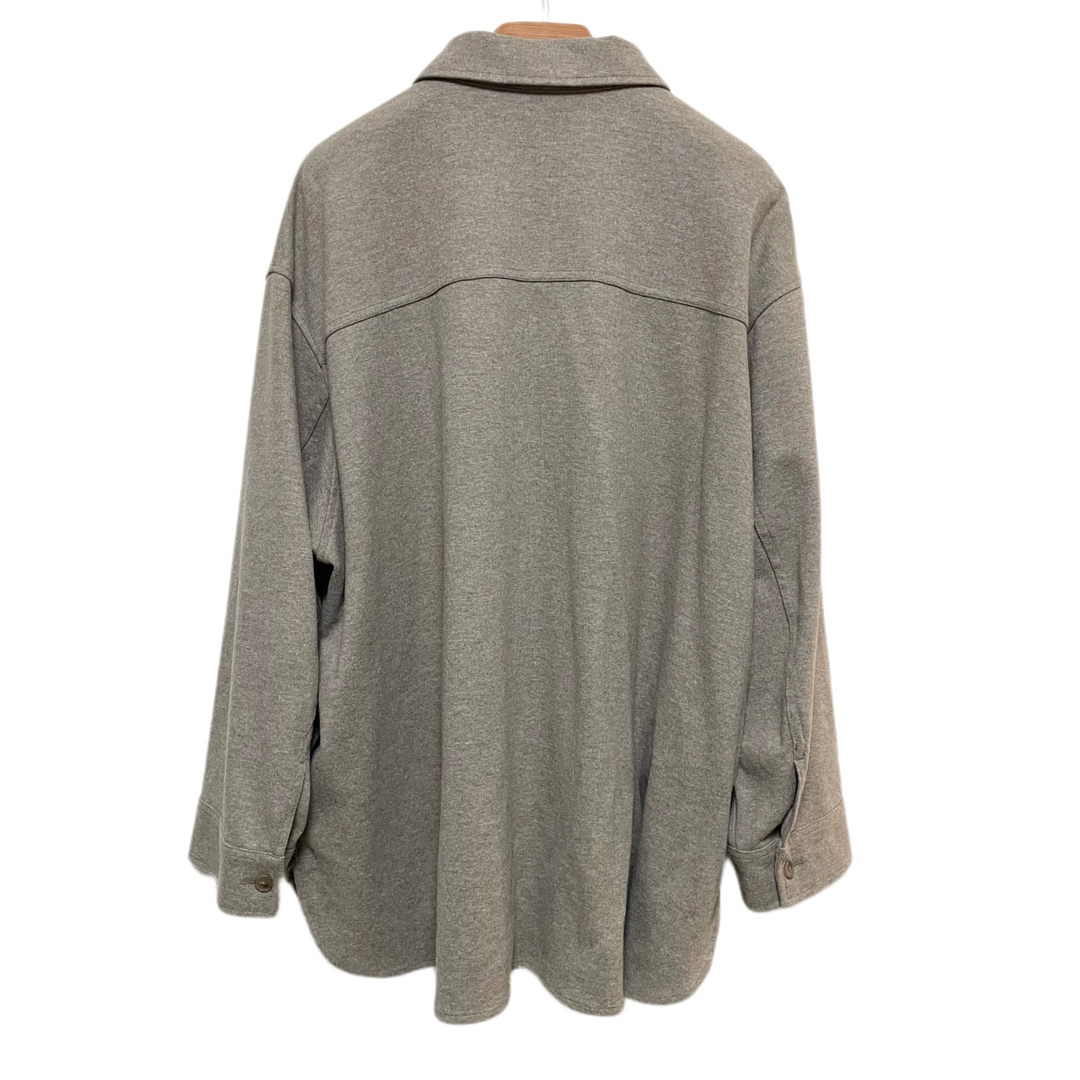 UNIQLO(ユニクロ)のUNIQLO ユニクロ ブラッシュドジャージーシャツジャケット セットアップ可能 レディースのトップス(シャツ/ブラウス(長袖/七分))の商品写真