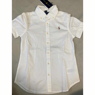ラルフローレン(Ralph Lauren)の⭐︎未使用⭐︎ 女の子　ラルフローレン  半袖白シャツ120cm(Tシャツ/カットソー)