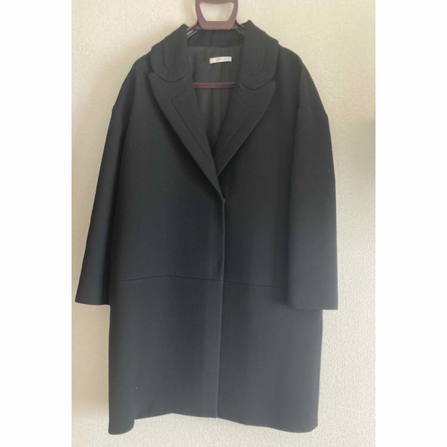 ダイアンフォンファステンバーグ ウール100% ドット柄 コート 6 黒×白 DIANE VON FURSTENBERG レディース 【220925】