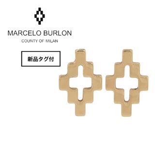 マルセロブロン(MARCELO BURLON)の【新品】MARCELO BURLON ピアス イタリア製 クロス ユニセックス(ピアス(両耳用))