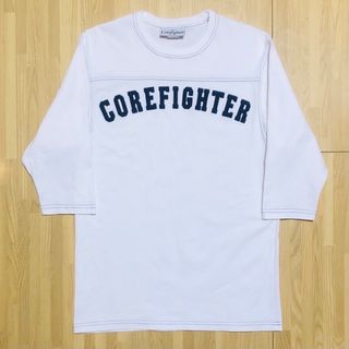 コアファイター(corefighter)の即購入可【美品】corefighter ホワイト 5分丈 フットボール シャツ (Tシャツ/カットソー(七分/長袖))