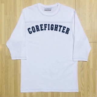 コアファイター(corefighter)の即購入可【良好】corefighter L/S ホワイト 5分丈 Tシャツ(Tシャツ/カットソー(七分/長袖))