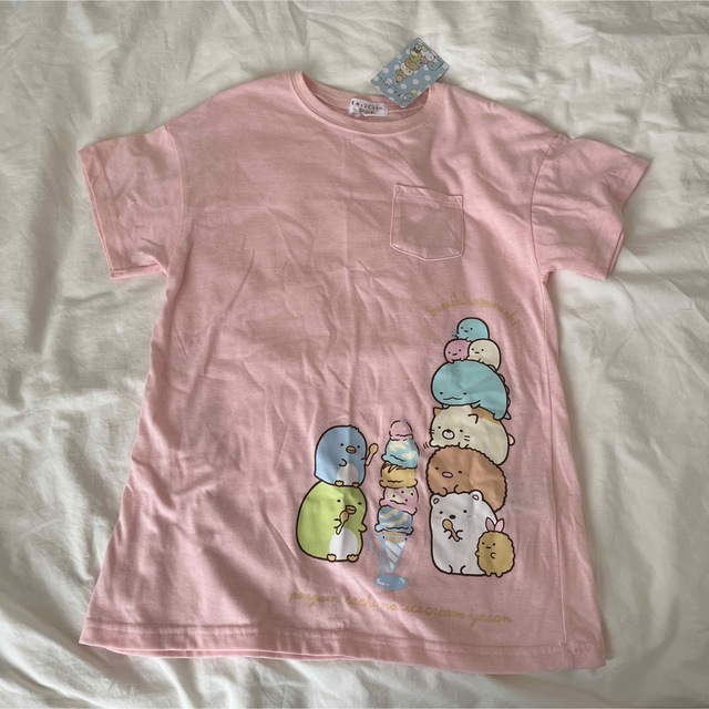 サンエックス(サンエックス)のすみっコぐらし　チュニック　ワンピース　Tシャツ　110 女の子 キッズ/ベビー/マタニティのキッズ服女の子用(90cm~)(Tシャツ/カットソー)の商品写真