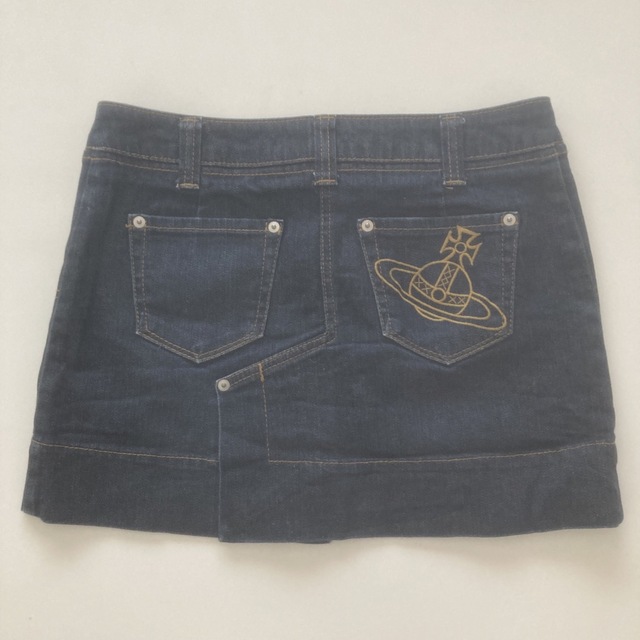 vivienne westwood】ヴィヴィアンデニムスカート(刺繍ゴールド) vivienne westwood】ヴィヴィアンデニムスカート(刺繍ゴールド)