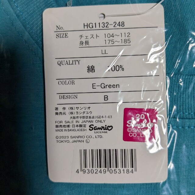 サンリオ(サンリオ)のサンリオ ハンギョドン 半袖Tシャツ エメラルドグリーン LL レディースのトップス(Tシャツ(半袖/袖なし))の商品写真