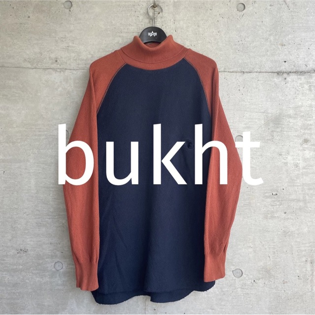 bukht ブフト コットンワッフル タートルネック サーマルカットソー-