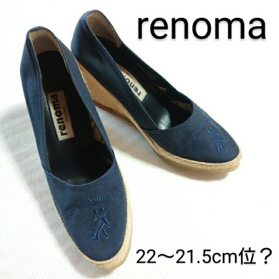 RENOMA(レノマ)の【新品】renoma　ウェッジソールパンプス(ネイビー) レディースの靴/シューズ(ハイヒール/パンプス)の商品写真