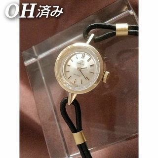 OMEGA - ⭐OH済　オメガ　綺麗　新品ベルト　革　金色×白銀色　時計レディース　着物　美品