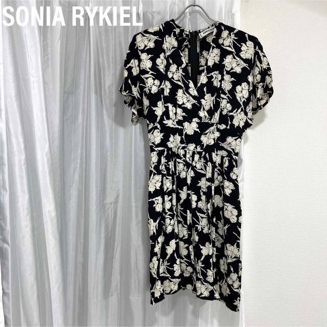 SONIA RYKIEL ソニアリキエル カシュクールワンピース 花柄 総柄