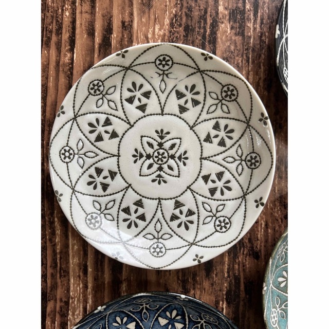 モロッコ エスニック オリエンタル柄パスタ皿 4枚 和洋食器 オシャレ カフェ風