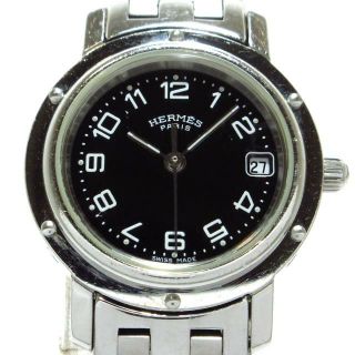 エルメス(HERMES)のエルメス 腕時計 クリッパー CL4.210 黒(腕時計)
