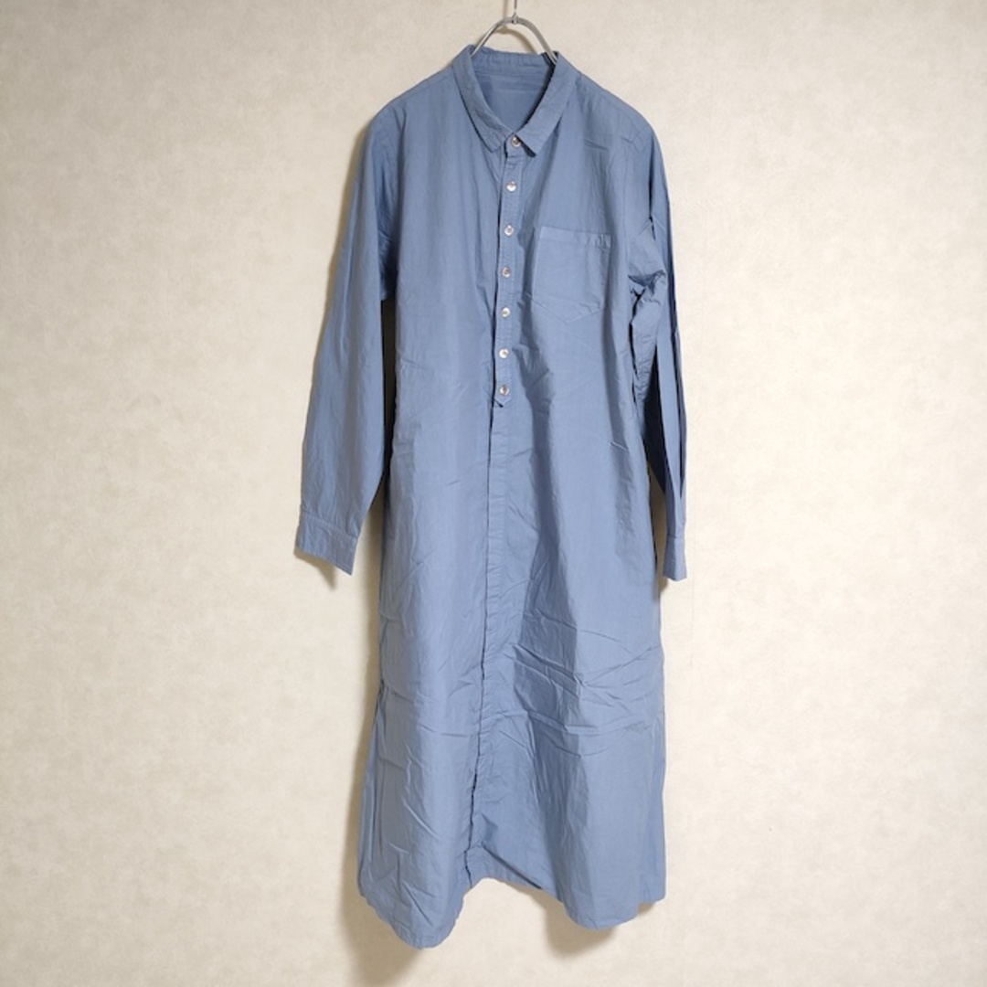 nest Robe ネストローブ★リネン 長袖フロントボタンシャツワンピース