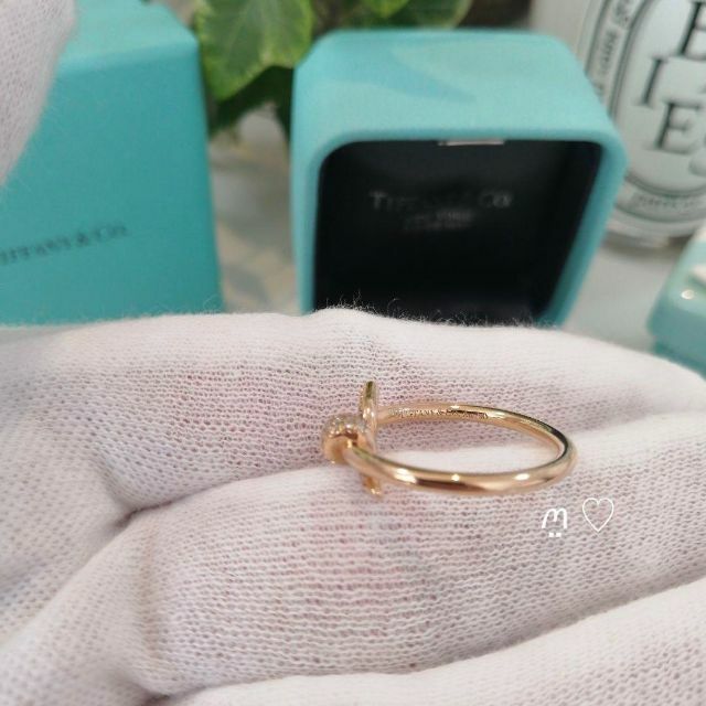 Tiffany & Co.(ティファニー)のティファニー　ノットダイヤモンドリング　K18ローズゴールド　11〜12号現行品 レディースのアクセサリー(リング(指輪))の商品写真