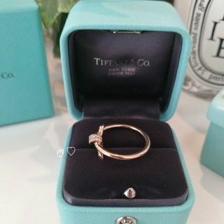 ティファニー TIFFANY&Co. TTWOチェーン リング 指輪 11号 18金 ダイヤモンド レディース