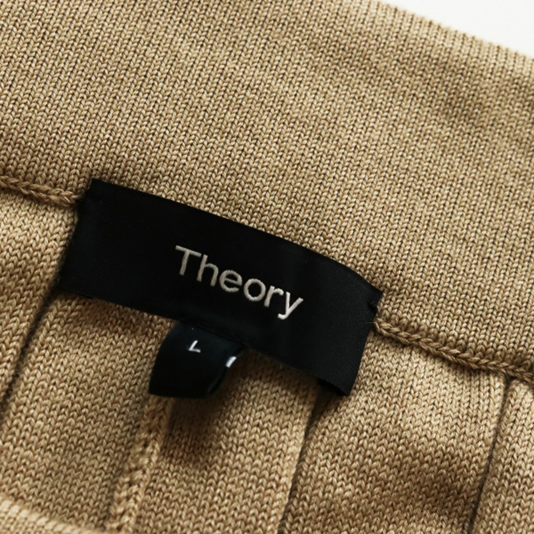 theory(セオリー)の美品 2021SS Theory セオリー EMPIRE WOOL WIDE RIB PANT ワイドリブパンツ L/ベージュ ウール【2400013357913】 レディースのパンツ(カジュアルパンツ)の商品写真