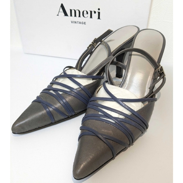 Ameri アメリ Lサイズ✨リアルレザー レースアップ ミュール ...