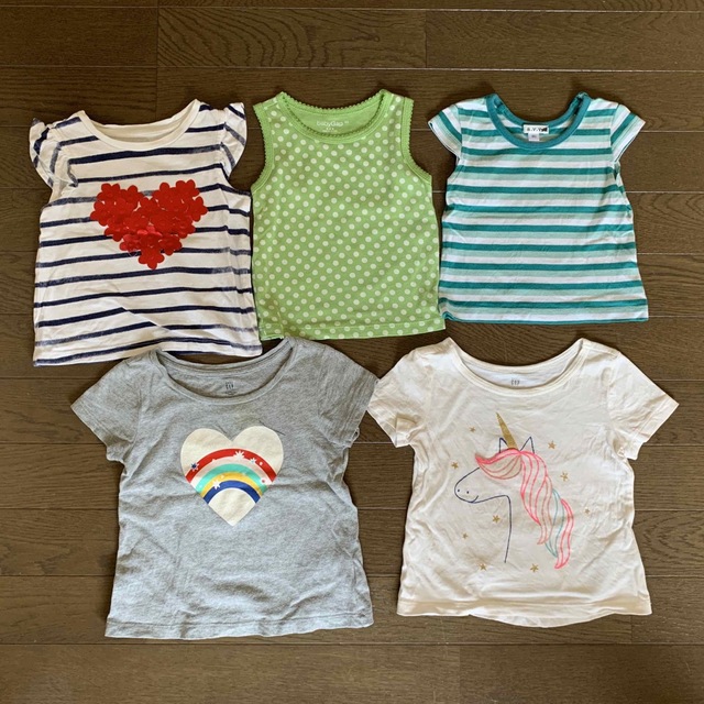 babyGAP(ベビーギャップ)のbabyGAP Tシャツ5枚 80 90 キッズ/ベビー/マタニティのベビー服(~85cm)(シャツ/カットソー)の商品写真