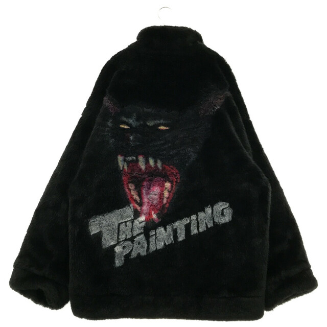 75センチ身幅doublet ダブレット 19AW HAND-PAINTED FUR JACKET ハンドペインテッドフェイクファージャケット ブラック 19AW06BL90