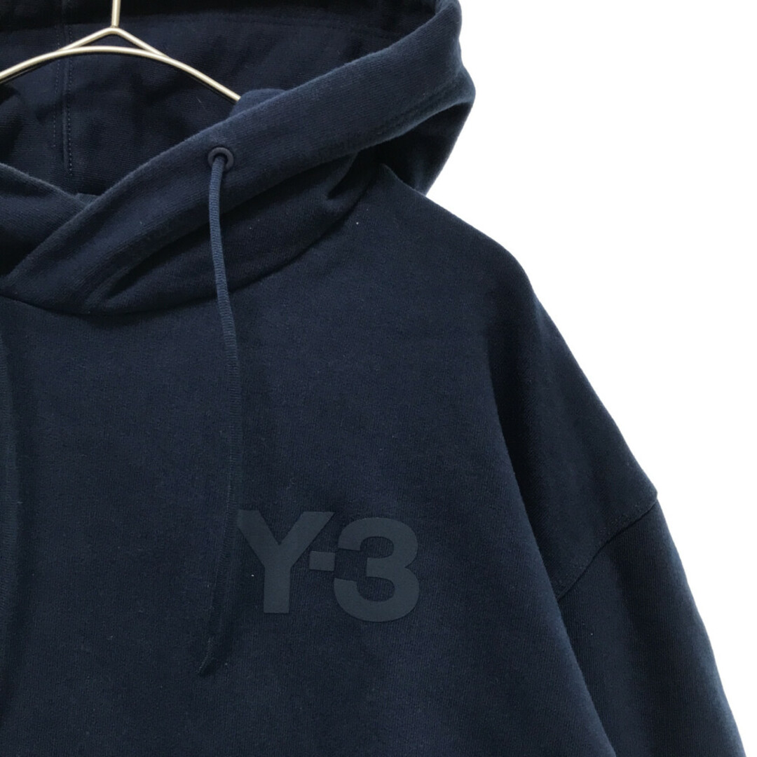 Y-3 ワイスリー M CL CHEST LG HOODIE GV4200 ロゴプリント プルオーバーパーカー フーディー ネイビー