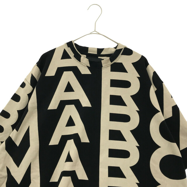 MARC JACOBS マークジェイコブス 23SS MONOGRAM BIG TEE モノグラム総柄 オーバーサイズ 半袖Tシャツ カットソー C602P26SP22 ブラック/ホワイト