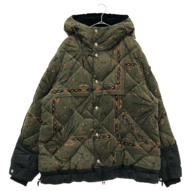 Sacai サカイ 20AW ×Dr. Woo ドクターウー Bandana Print Down Jacket バンダナプリントダウンジャケット 20-0332M ライトブルー