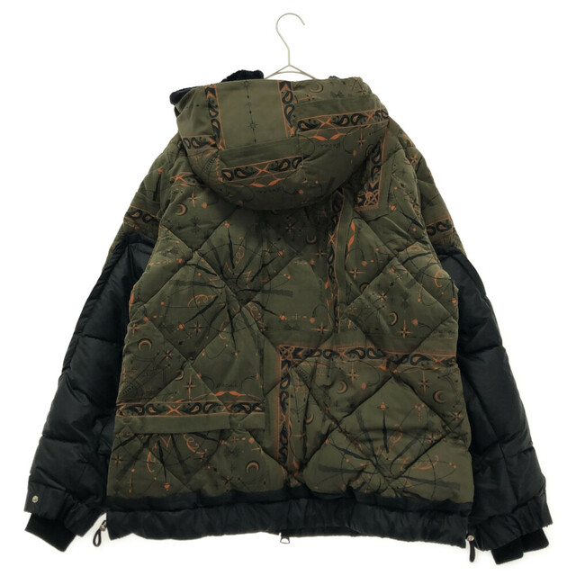 Sacai サカイ 20AW×Dr.Woo ドクターウー Bandana Print DownJacket バンダナプリント 中綿ダウンジャケット カーキ 20-02332M