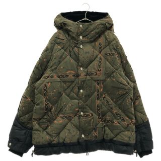 サカイ(sacai)のSacai サカイ 20AW×Dr.Woo ドクターウー Bandana Print DownJacket バンダナプリント 中綿ダウンジャケット カーキ 20-02332M(フライトジャケット)