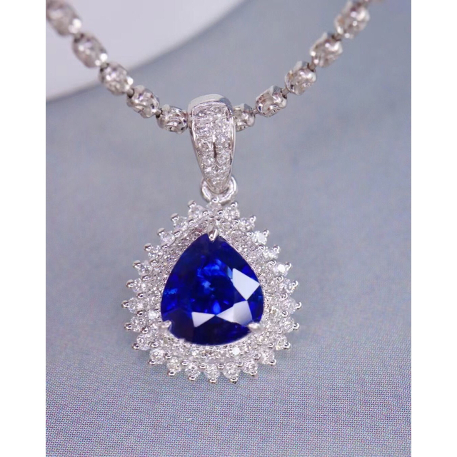 天然 ロイヤルブルーサファイア ダイヤ  ペンダントトップ1.28ct ¥