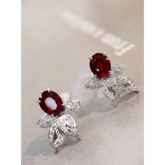 天然 ルビー ダイヤ ピアス0.9ct k18 ¥ 店内全品送料無料 ピアス