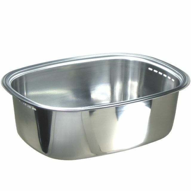 ナガオ 燕三条 洗い桶 小判型 37.5×28.6cm キッチン用 ステンレス