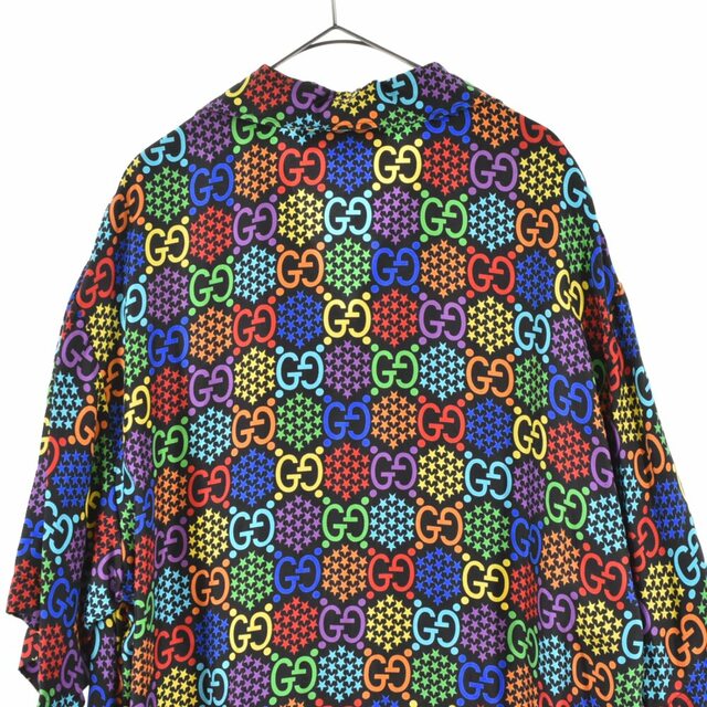 Gucci(グッチ)のGUCCI グッチ 20SS Psychedelic GG Print S/S SHIRT 601604 ZADGM サイケデリック GG総柄 開閉シルク半袖シャツ マルチ メンズのトップス(シャツ)の商品写真