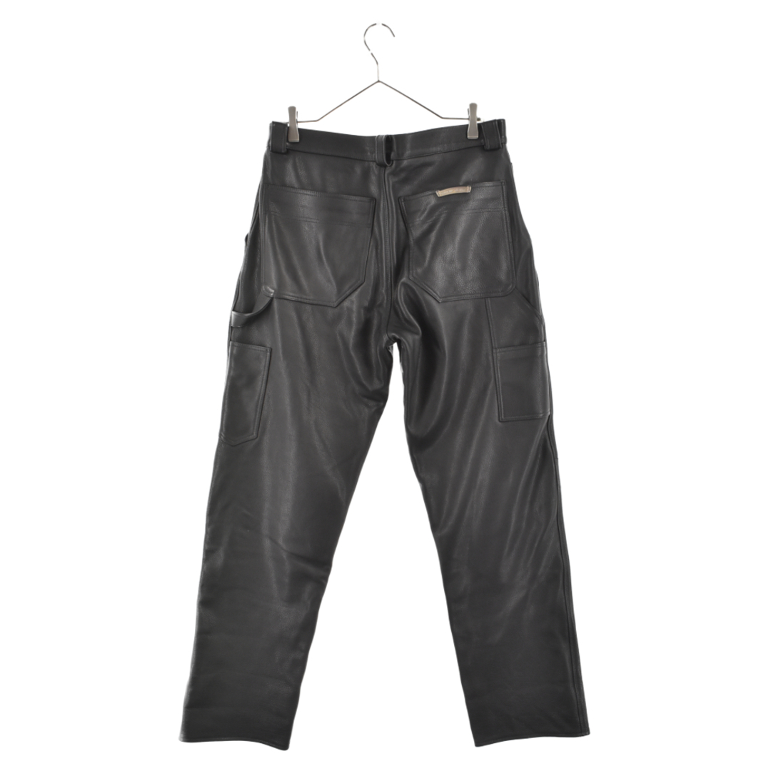 CHROME HEARTS クロムハーツ CARPENTER FLERKNEE PANTS LTHR レザー カーペンター フレアニーパンツ ブラック