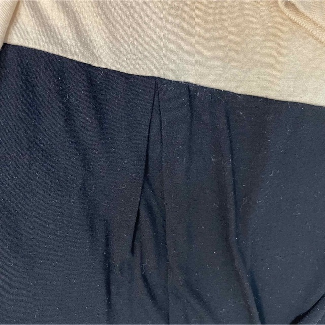 JAYRO(ジャイロ)のJAYRO ジャイロ バイカラー 半袖Tシャツ ベージュ×ブラック Mサイズ レディースのトップス(Tシャツ(半袖/袖なし))の商品写真