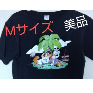 ドナルドダック(ドナルドダック)の美品　ディズニー　ドナルドダック　ディジーダック　黒　Tシャツ(Tシャツ(半袖/袖なし))