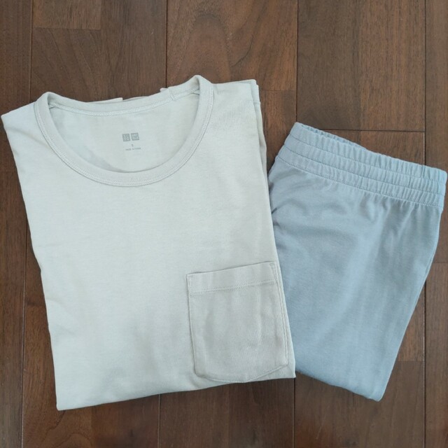 UNIQLO(ユニクロ)の未使用 MEN Sサイズ ユニクロ エアリズム  ルームウエア パジャマ メンズのトップス(Tシャツ/カットソー(半袖/袖なし))の商品写真