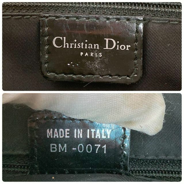 美品 ディオール Christian Dior ハンドバッグ ブラック ナイロン