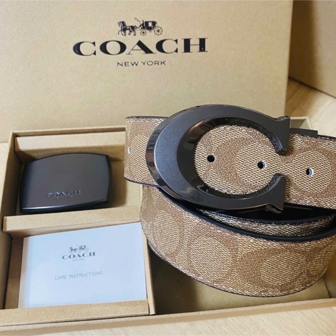 COACH(コーチ)のCOACHコーチ新品正規品リバーシブルレザーベルト回転バックル メンズのファッション小物(ベルト)の商品写真