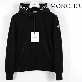 MONCLER - モンクレール ダブルフード ロゴパーカー 黒 Mサイズ 国内