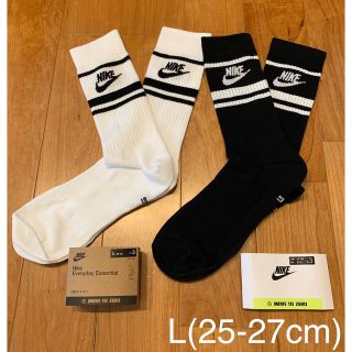 ナイキ(NIKE)の新品　ナイキ　L(25-27cm)  エッセンシャル　クルーソックス　2足セット(ソックス)