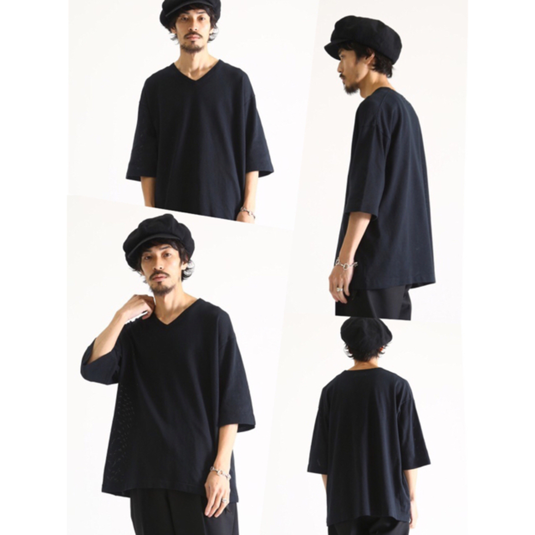 marka(マーカ)のmarka V NECK plain eyelet M20A-19CS01B メンズのトップス(Tシャツ/カットソー(半袖/袖なし))の商品写真