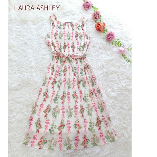 ローラアシュレイ Laura Ashley シフォンワンピース - ロング