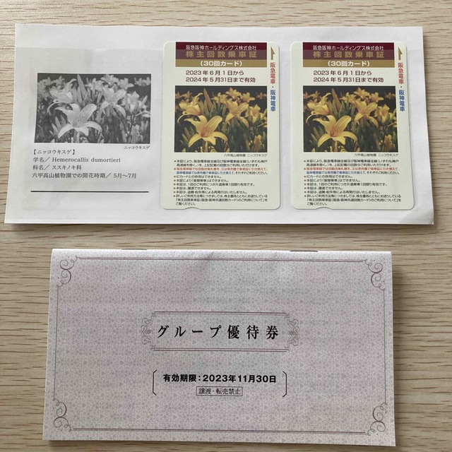 阪急阪神株主優待乗車券30回×2枚（計60回）