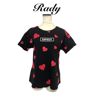 レディー(Rady)のRady LOVEY ハート Tシャツ Fサイズ ブラック (Tシャツ(半袖/袖なし))