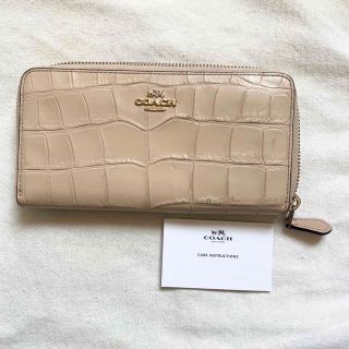 コーチ(COACH)のcoach クロコ型押し　長財布(財布)