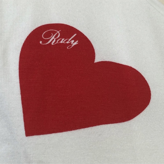 Rady(レディー)のRady LOVEY ハート Tシャツ Fサイズ ホワイト レディースのトップス(Tシャツ(半袖/袖なし))の商品写真